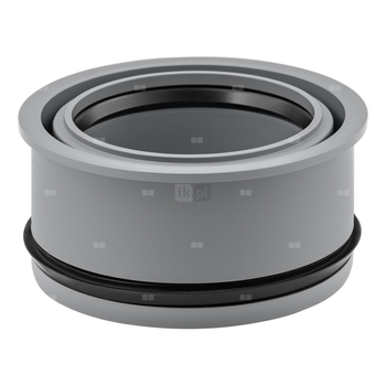 Złącze wewnętrzne MAGNAPLAST HT PLUS HTR redukcja, PP (szary), DN 160 x DN 110 (ww x wz), do kanalizacji