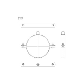 Obejma mocująca masywna NICZUK DN 219-225 mm 8