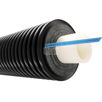 Rura preizolowana HEATPEX DELTA PEX SANI UNO 1 x pex-a 25 / 110 mm, izolacja pe