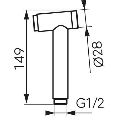 ROLLO rączka bidetowa mosięna, auto-stop, chrom