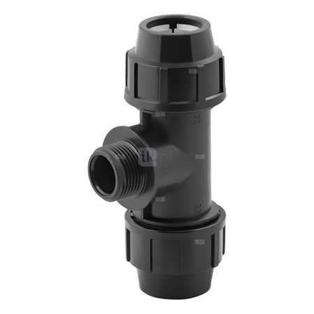 Trójnik skręcany z gwintem zewnętrznym do rur PE PN16 40 mm x 1 1/4