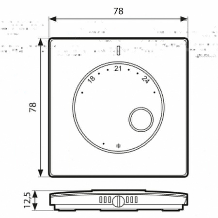 Czujnik temperatury HVAC ścienny AFRISO R D CosiTherm (pokój), zakres pom. -20-60'C
