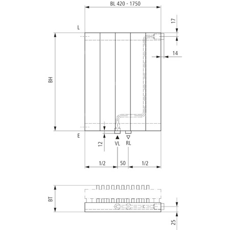 Grzejnik płytowy typ 22 KERMI V-HVV wym. 1200 x 1400 mm, kolor biały, moc 3931 W