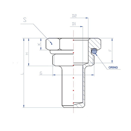 Osłona termometru RUMET G 1/2 L=35 mosiądz
