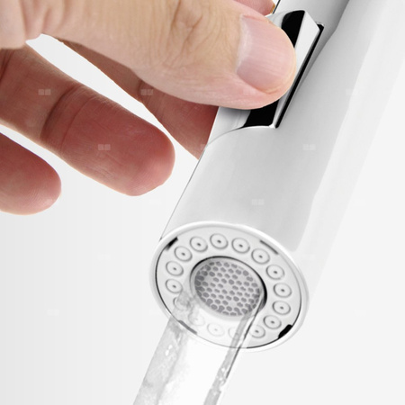 Bateria zlewozmywakowa FERRO ZUMBA SLIM 2F, kolor chrom, srebrna elastyczna wylewka 2f