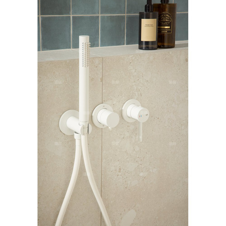 MOZA WHITE zestaw prysznicowy podtynkowy z baterią 3-otworową 2-funkcyjną