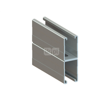 Szyna montażowa podwójna NICZUK XPSDMH, gr. 2.5 mm, dł. 2000 mm, stal nierdzewna (ocynk lamelarny)