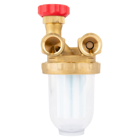 Filtr olejowy AFRISO Z 1/2 - 500 Si dwururowy fi 1/2'' x 1/2'' GW x GW, z wkładem plastikowym, maks. przepływ 310 l/h