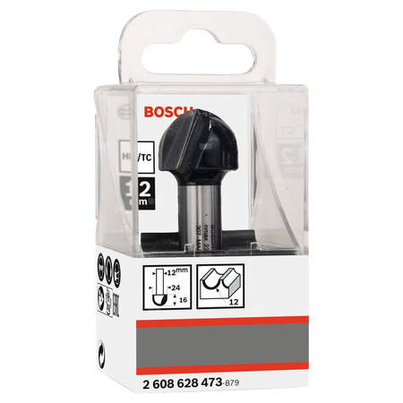 FREZ OKRĄGŁY 12MM R24/12,7/12 HM