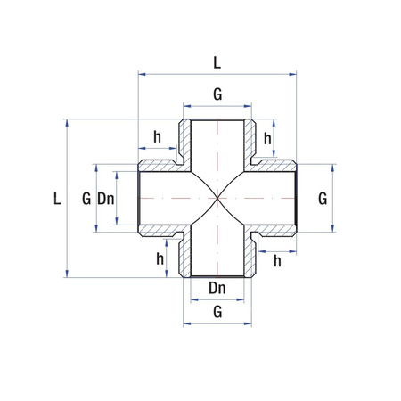 Złącze czwórnik RUMET Mosiądz 1/4'' (GZ)