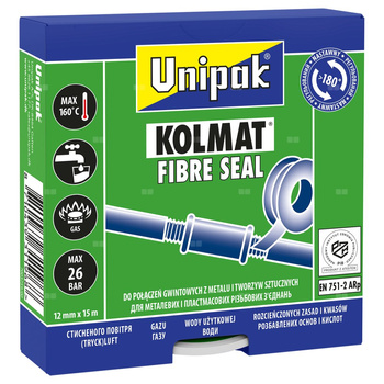 UNIPAK KOLMAT FIBRE SEAL 12mm X 15m