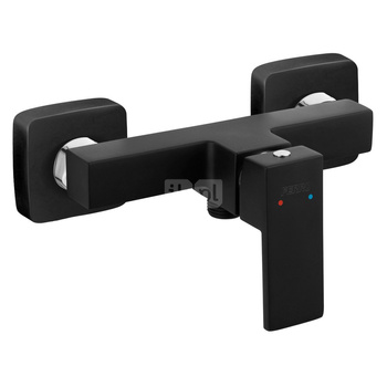 Bateria natryskowa FERRO ZICCO BLACK, kolor czarny, z zestawem natryskowym, montaż bez natrysku