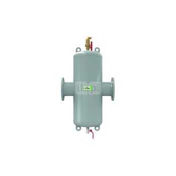 Separator mikropęcherzy REFLEX TW 114.3 R, 10 bar / 110'C, z kołnierzem rewizyjnym, kolor: szary