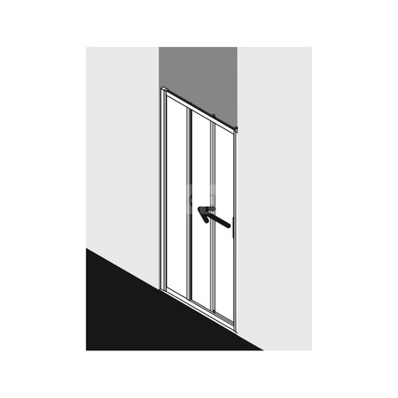 Kermi drzwi przesuwne Cada XS D2R 1150x2000 BV: 1110-1160 SIHG ESG klar Clean