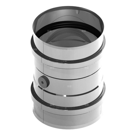 Złączka króćća kotła fi80mm dwumufowa z otworem pomiarowym