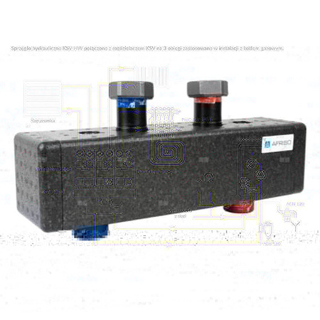 Sprzęgło hydrauliczne HW, do rozdzielacza KSV 125 70 kW