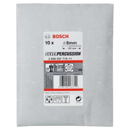 Wiertła do betonu CYL-3 8 x 80 x 120 mm, d 7,5 mm