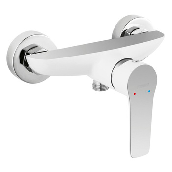 Bateria natryskowa FERRO ADORE WHITE-CHROME, kolor chrom/biały, montaż bez natrysku