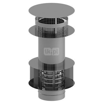 Zakończenie komina JEREMIAS CLV33 stal nierdzewna fi 200/320 mm
