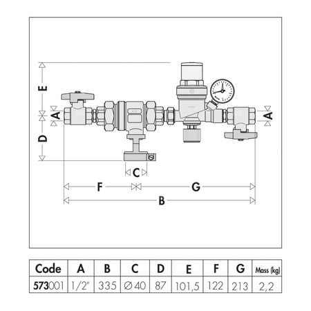 Automatyczny zestaw napełniania instalacji 1/2"