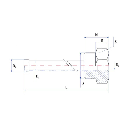 Tuleja zanurzeniowa RUMET lutowana Mosiądz 3/4'' 8 mm L=200