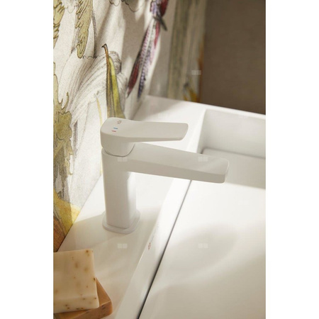 Bateria Malaga, umywalkowa, stojąca ze spustem klik-klak, white