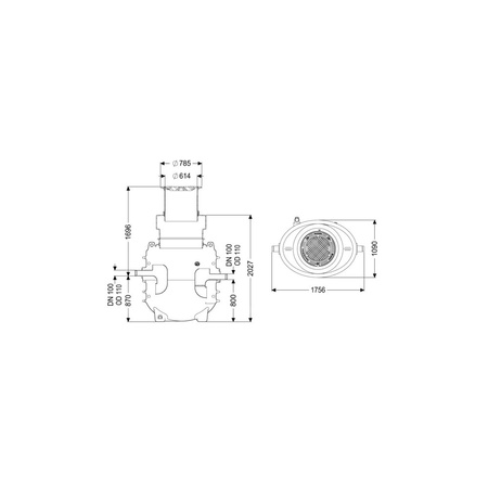 Separator tłuszczu EasyClean ground GW Direct-L NS2 170B