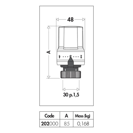 Głowica termostatyczna z czujnikiem cieczowym