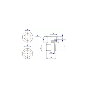 Półśrubunek redukcja RUMET mosiądz 1'' x 3/4'' (gw x gz), z uszczelką, 27 mm