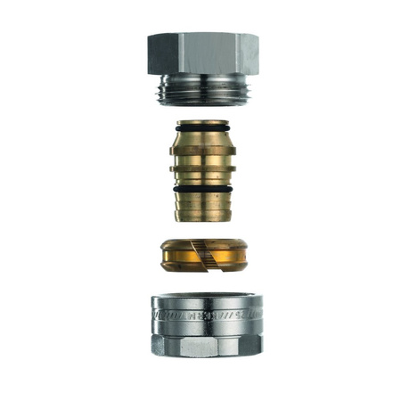 Kermi x-net Śrub. z pierścieniem zaciskowym 25x2,3, 2 szt. w opakowaniu