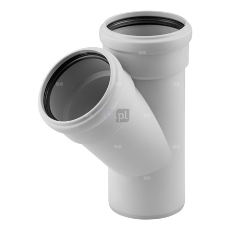 Trójnik MAGNAPLAST SKOLAN safe dBEA 45' PP DN 160 (ww x ww x wz), kolor biały