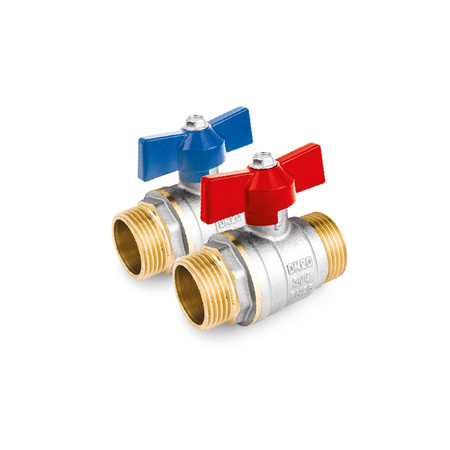 Kurek kulowy do wody powietrza glikolu (Z/Z motylek) ART. 125 EFAR 16/160 DN 1/2"Nieb.