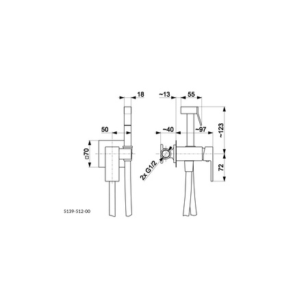 Bateria bidetowa KFA Armatura LOGON, kolor czarny