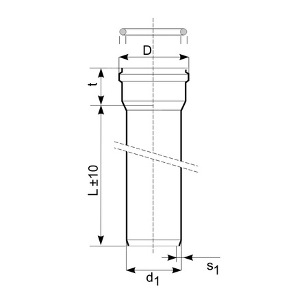 Rura kanalizacyjna zewnętrzna pvc-u MAGNAPLAST KGEL 160 x 1000 x 4.7 z kielichem lita pomarańczowa, klasa C - SN 8