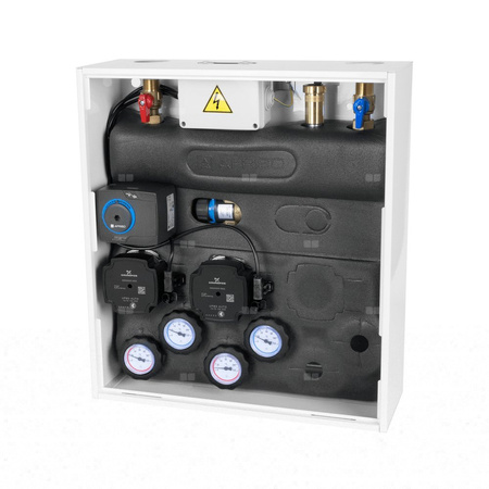 Grupa pompowa AFRISO PrimoBox AZB 251 GZ x GW 3/4'' x 3/4'', z zaworem mieszającym, z zaworem termostatycznym, z izolacją, z siłownikiem arm 141