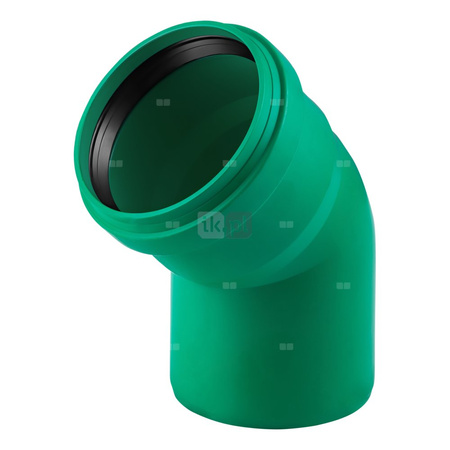Kolano 30' MAGNAPLAST KG 2000 KGB, PP-md (zielony), DN 200 (wz x ww), do kanalizacji
