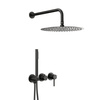 MOZA BLACK zestaw prysznicowy podtynkowy z baterią 3-otworową 2-funkcyjną
