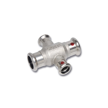 Czwórnik SANHA Therm jednopłaszczyznowy stal 15 mm, zw x zw x zw x zw