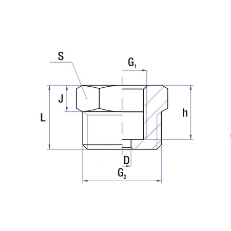 Złącze redukcja RUMET mosiądz 1/2'' x M10x1 (GZ x GW), 15 mm