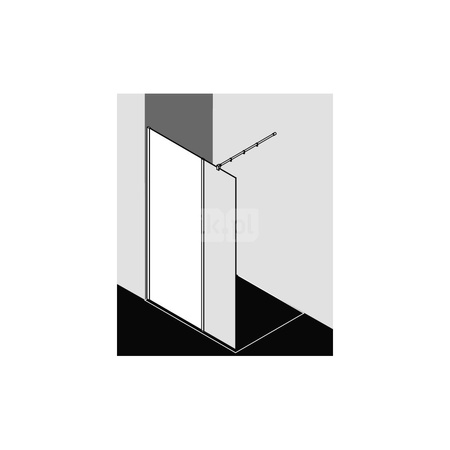 Kermi WALK-IN XB WIW 1400x 2000 1380-1400 SIMG ESG Stripe2 Cln