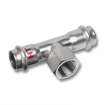 Trójnik SANHA NiroSan Press Industry stal nierdzewna 54 mm x 3/4'' x 54 mm (zw x GW x zw)