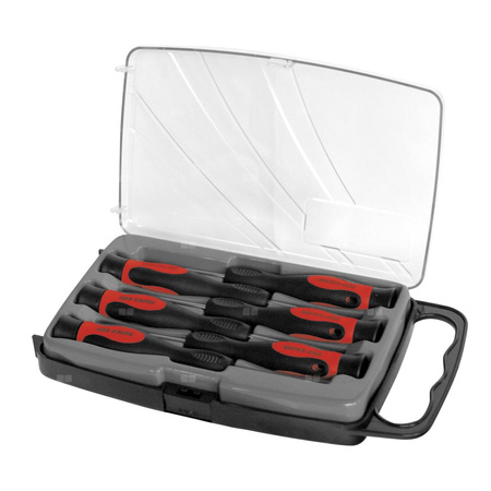 Zestaw 6 wkrętaków precyzyjnych: 3 płaskie 1,5/2/2,5 + 3 krzyżakowe PH00/PH0/PH1 