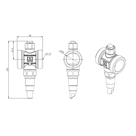 Zawór antyzamrożeniowy AAV 300, G1 1/4'', PN10, Kvs 70 m3/h, temp. otwarcia 3'C AFRISO