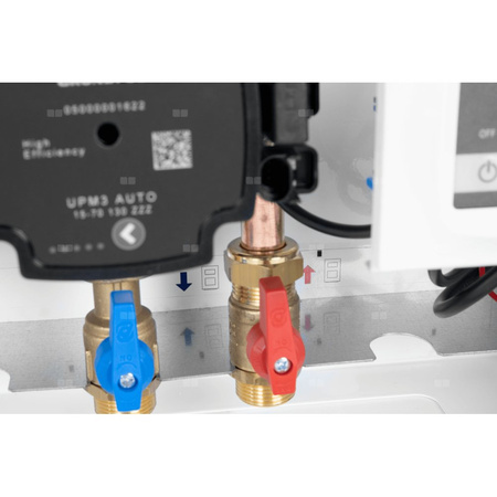 Grupa pompowa AFRISO PrimoBox AHB 622 GZ x GW 3/4'' x 3/4'', z zaworem termostatycznym, z izolacją, z pompą obiegową 2x Grunfos UPM3 Auto