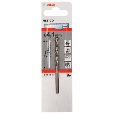 WIERTŁO STAND. HSS-CO 135'4,1/43MM