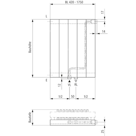 Kermi V ściana grze. HVV22 2200x122x1330 pionowa, RAL 9016, 6 bar, prawa
