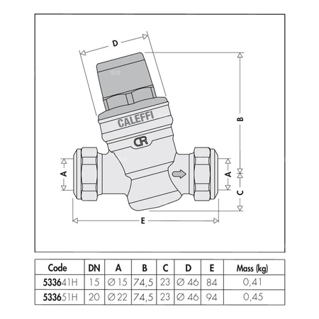 Regulator ciśnienia ze złączkami zaciskowymi – wersja skośna O 15 praca w wysokiej temperaturze