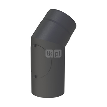 Kolano 45st. fi180mm z wyczystką kolor czarny