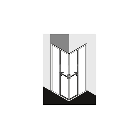 Kermi wejście narożne LIGA C2R 0900x1850 875-900 SIMG ESG Clean