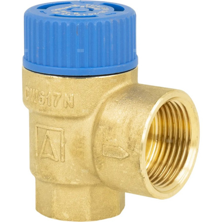 Zawór bezpieczeństwa AFRISO MSW sprężynowy mosiądz 10 bar GW x GW 1/2'' x 3/4''